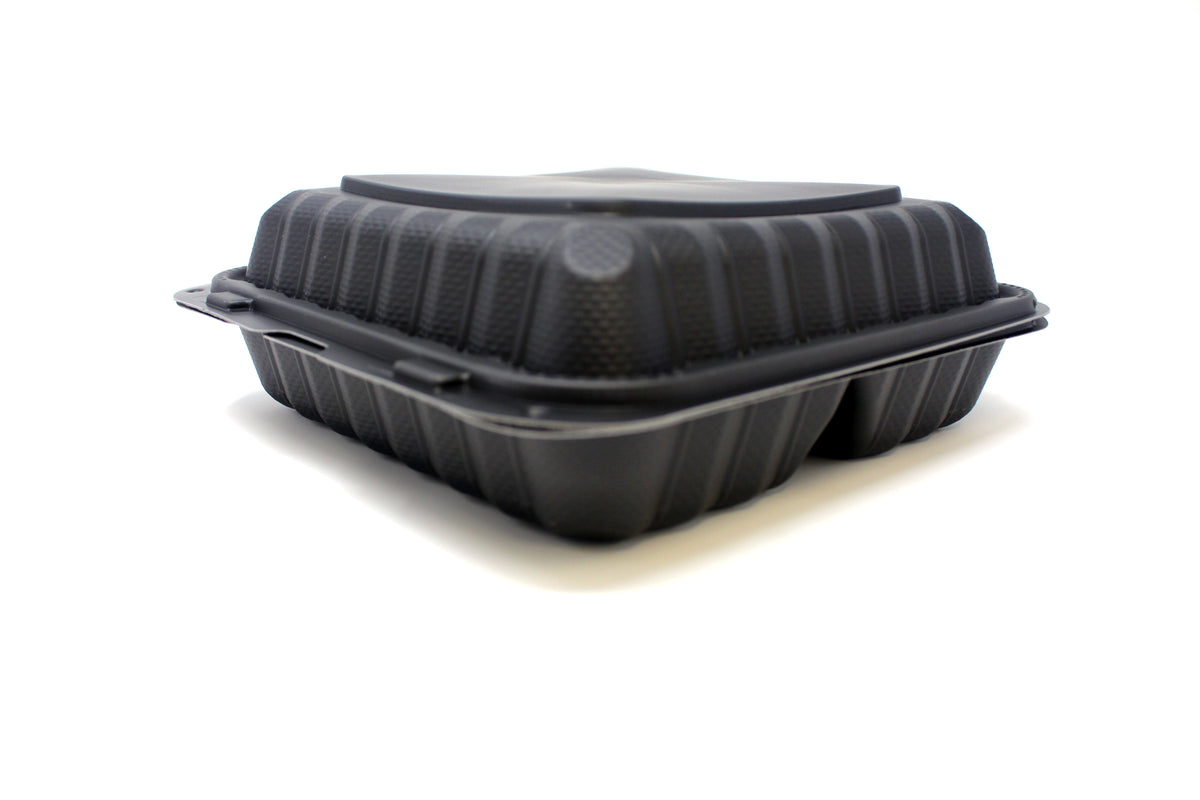 9x9 Clear Hinged-Lid Plastic Container (150/cs)